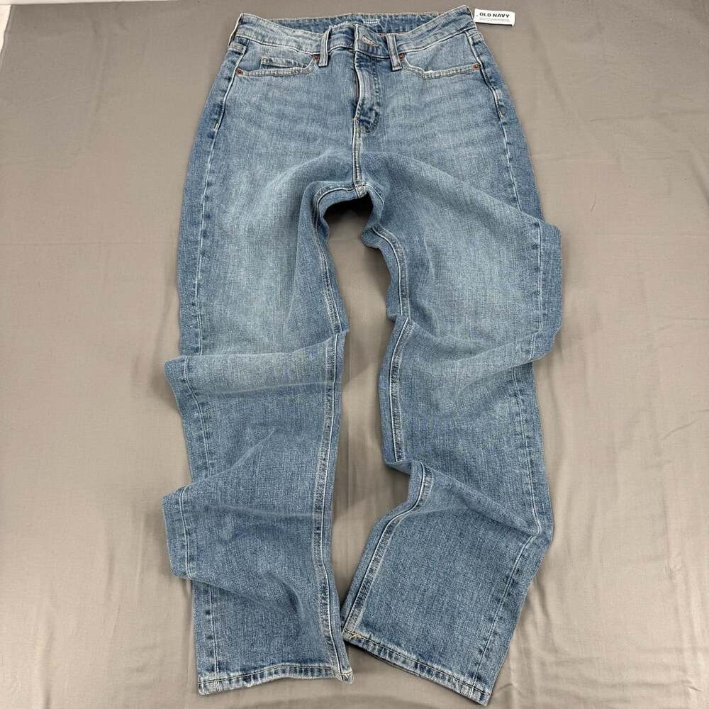 Old Navy Extra High-Rise Straight Secret-Smooth Pockets Jeans Size 4 Tall